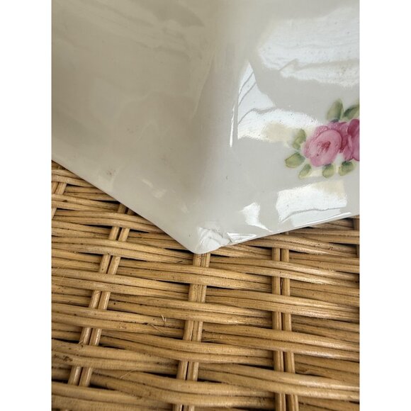 Antique 1920s Nippon Serving Bowl Hand Painted Gold Roses Floral - Picture 8 of 16